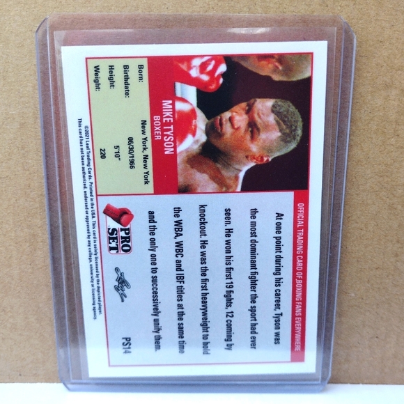 🥊🏆Mike Tyson "Leaf Pro-Set Champion" Card🏆🥊 - Picture 2 of 3